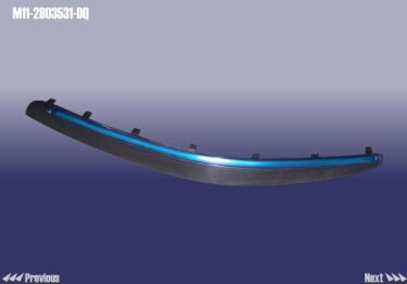 Молдинг бампера переднего (с хром полосой) L Chery M11